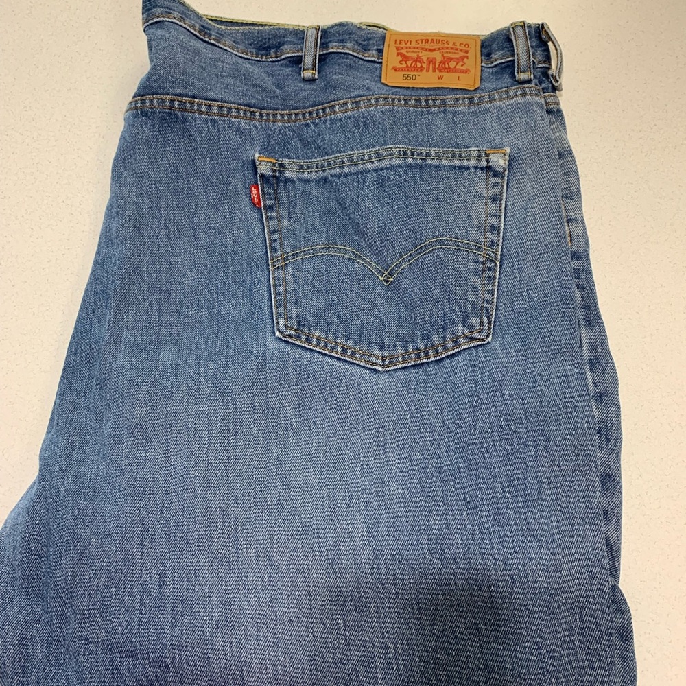 Levis Red Tab 550 Relaxed Fit Mens 54x29 Range Blue 100% Cotton Jeans